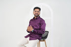 Orgia Men’s Premium Formal Shirt – Wine Purple – Full Sleeve