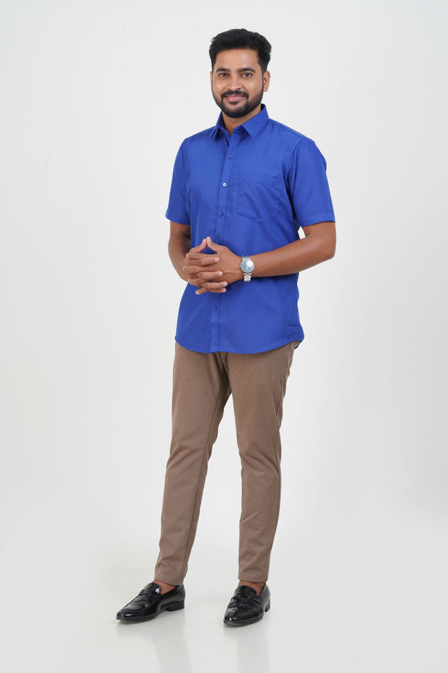 Cool Club Plus Men’s Formal Shirt – Royal Blue-31005 Main Image