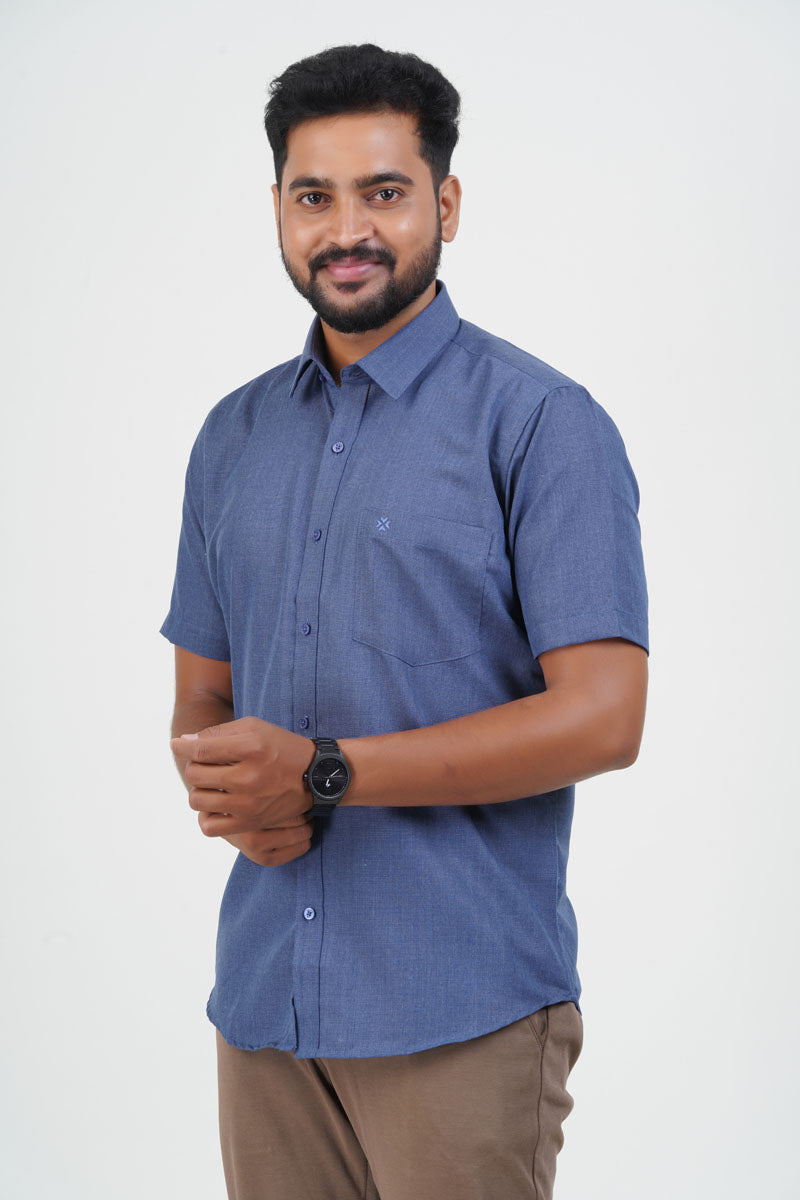 Cool Club Plus Men’s Formal Shirt – Steel Blue – 31033