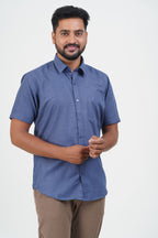 Cool Club Plus Men’s Formal Shirt – Steel Blue – 31033