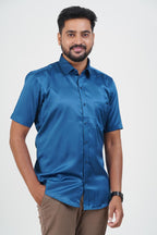 Orgia Men’s Premium Formal Shirt – Royal Blue – 17508-Full Sleeve