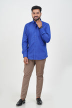 Cool Club Plus Men’s Formal Shirt – Royal Blue – Full Sleeve