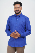 Cool Club Plus Men’s Formal Shirt – Royal Blue – Full Sleeve