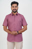 Cool Club Plus Men’s Formal Shirt – Dusty Rose – Half Sleeve