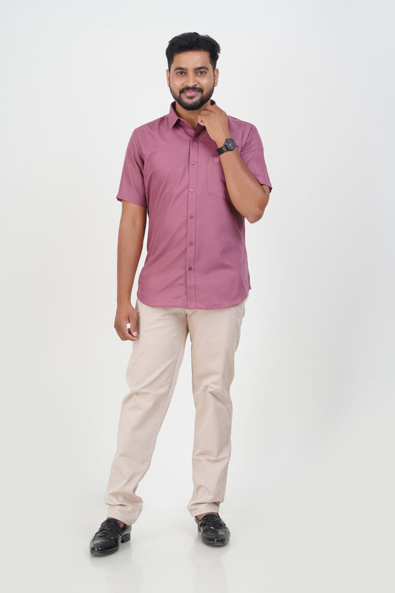 Cool Club Plus Men’s Formal Shirt – Dusty Pink – 31032