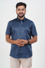 Orgia Men’s Premium Formal Shirt – Midnight Blue – Half Sleeve