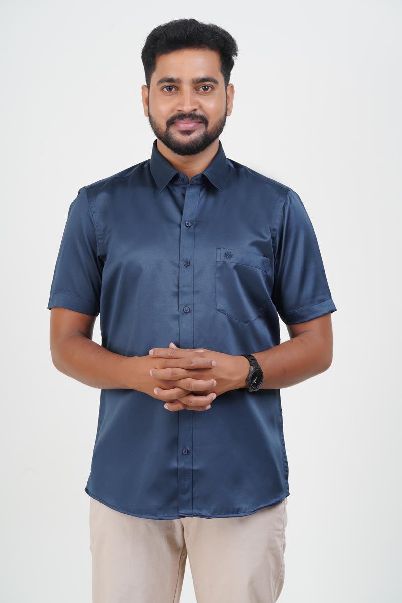 Orgia Men’s Premium Formal Shirt – Midnight Blue – 17507