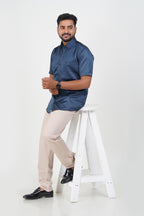 Orgia Men’s Premium Formal Shirt – Midnight Blue – 17507