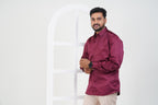 Orgia Men’s Premium Formal Shirt – Maroon Wine – Full Sleeve