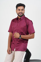 Orgia Men’s Premium Formal Shirt – Maroon Wine – 17509