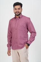 Cool Club Plus Men’s Formal Shirt – Dusty Pink – Full Sleeve