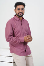 Cool Club Plus Men’s Formal Shirt – Dusty Pink – Full Sleeve