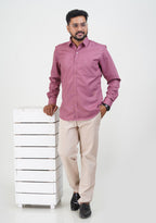 Cool Club Plus Men’s Formal Shirt – Dusty Pink – Full Sleeve