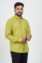 Cool Club Plus Men’s Formal Shirt – Lime Green – Full Sleeve