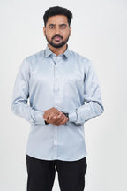 Orgia Men’s Premium Formal Shirt – Powder Blue – Full Sleeve