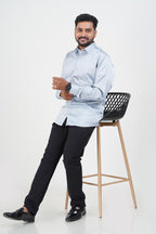 Orgia Men’s Premium Formal Shirt – Powder Blue – Full Sleeve
