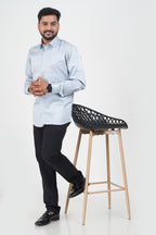 Orgia Men’s Premium Formal Shirt – Powder Blue – Full Sleeve