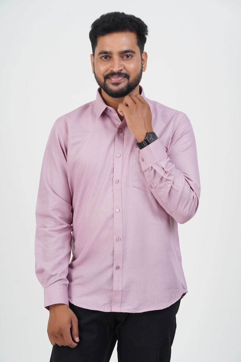 Cool Club Plus Men’s Formal Shirt – Light Pink – Full Sleeve