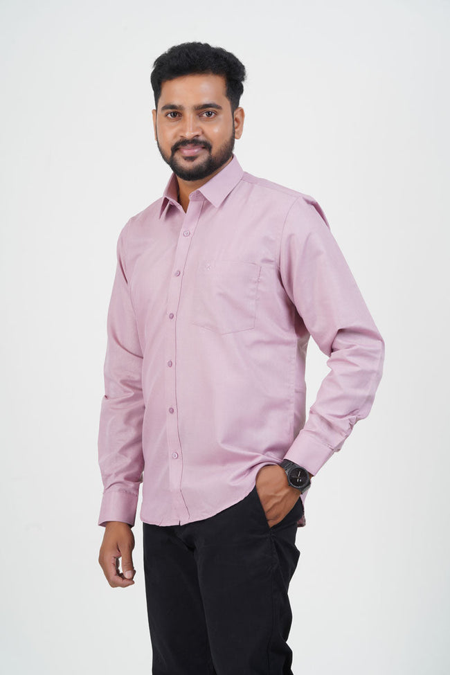 Cool Club Plus Men’s Formal Shirt – Light Pink – Full Sleeve Main Image