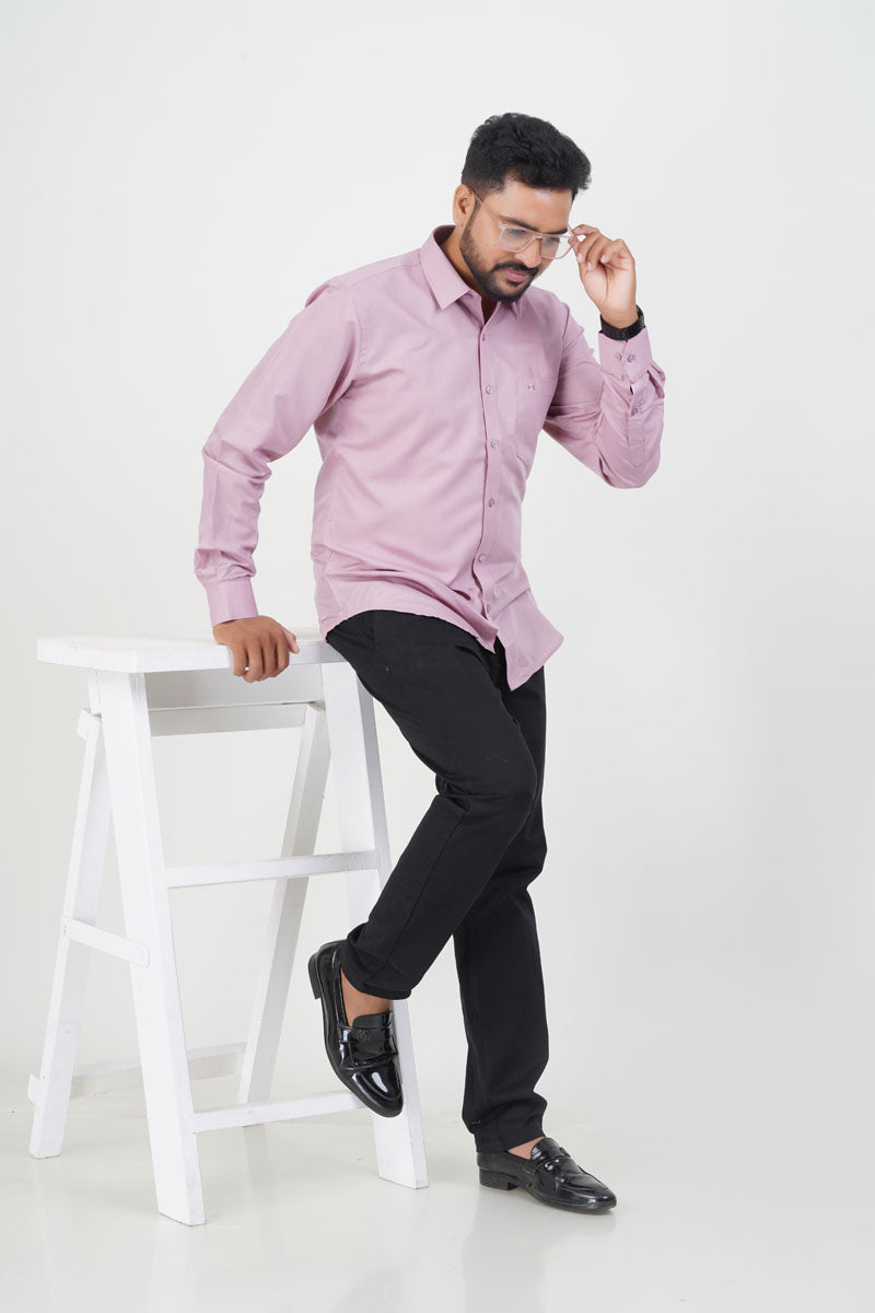 Cool Club Plus Men’s Formal Shirt – Light Pink – Full Sleeve