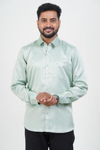 Orgia Men’s Premium Formal Shirt – Sage Green – Full Sleeve
