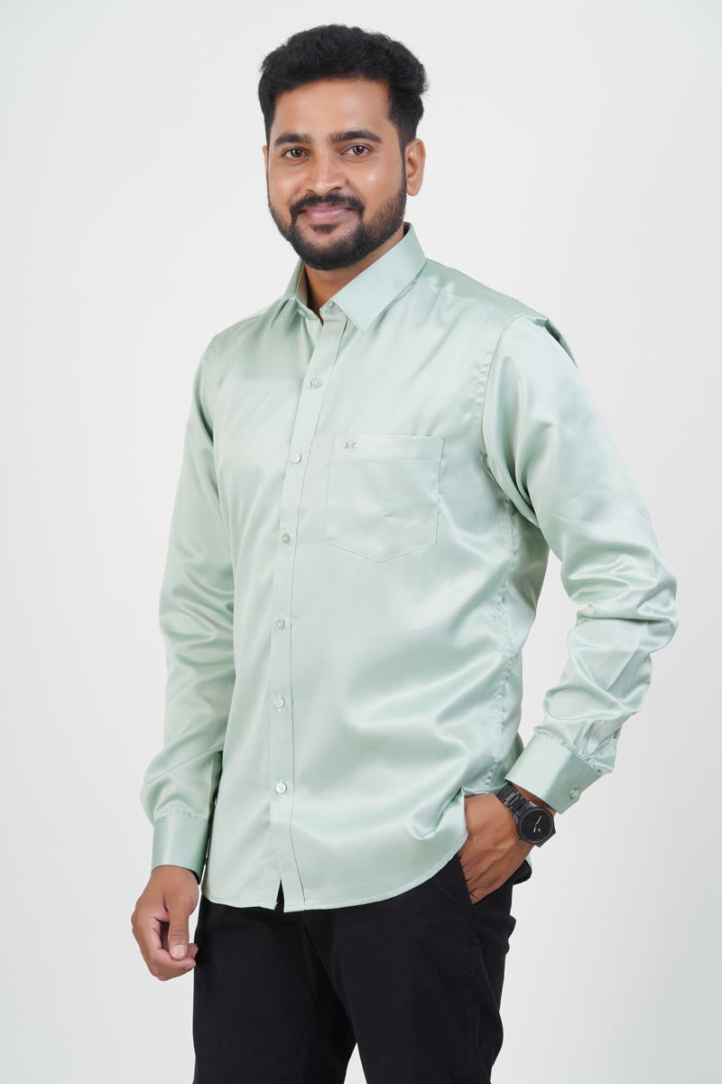 Orgia Men’s Premium Formal Shirt – Sage Green – Full Sleeve