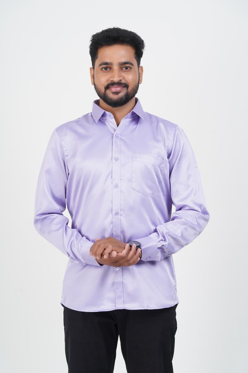 Orgia Men’s Premium Formal Shirt – Lavender – Full Sleeve
