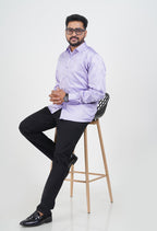 Orgia Men’s Premium Formal Shirt – Lavender – Full Sleeve
