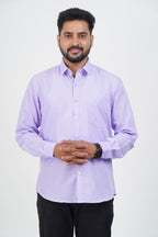 Cool Club Plus Men’s Formal Shirt – Light Lavender – Full Sleeve