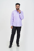 Cool Club Plus Men’s Formal Shirt – Light Lavender – Full Sleeve