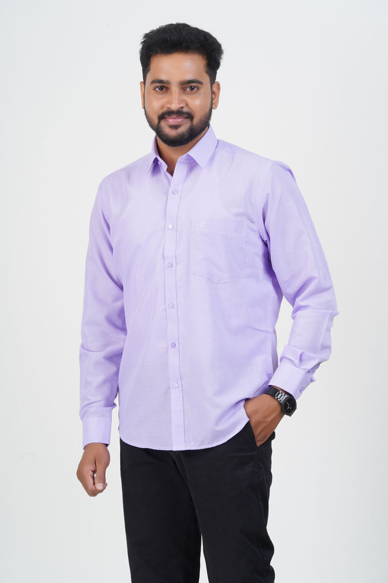 Cool Club Plus Men’s Formal Shirt – Light Lavender – Full Sleeve
