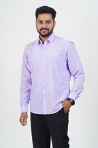Cool Club Plus Men’s Formal Shirt – Light Lavender – Full Sleeve