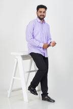 Cool Club Plus Men’s Formal Shirt – Light Lavender – Full Sleeve