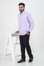 Cool Club Plus Men’s Formal Shirt – Light Lavender – Full Sleeve