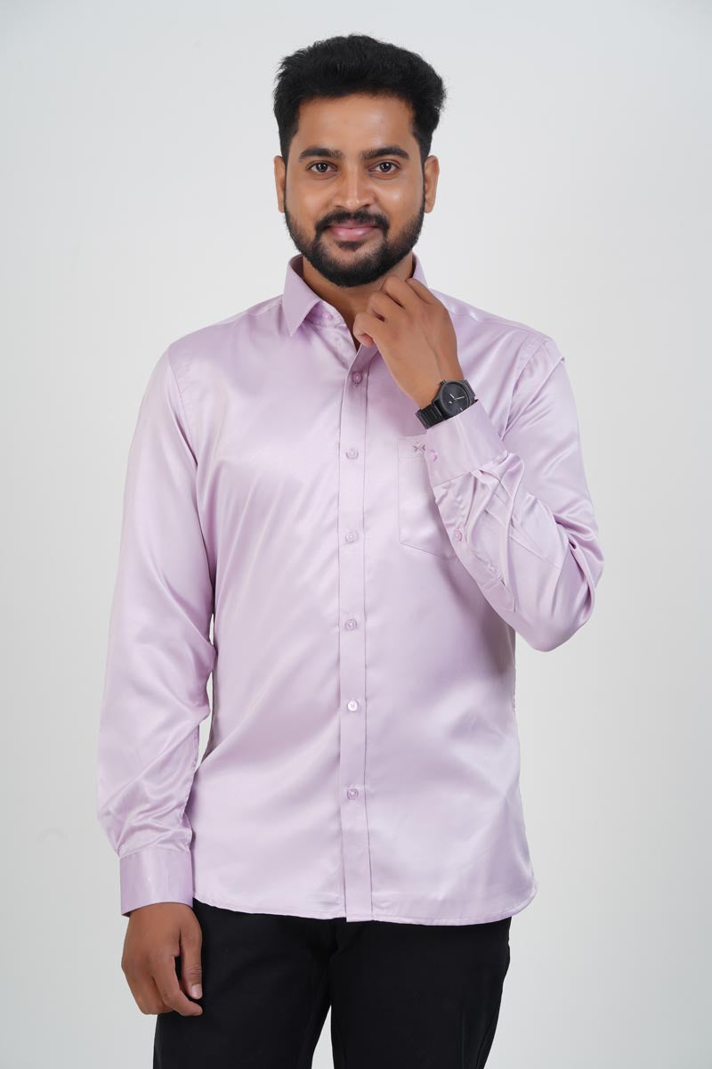 Orgia Men’s Premium Formal Shirt – Light Lavender – Full Sleeve
