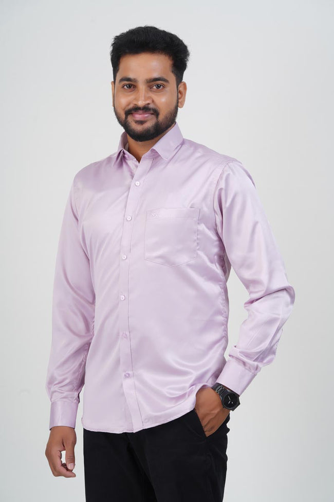 Orgia Men’s Premium Formal Shirt – Light Lavender – Full Sleeve Main Image