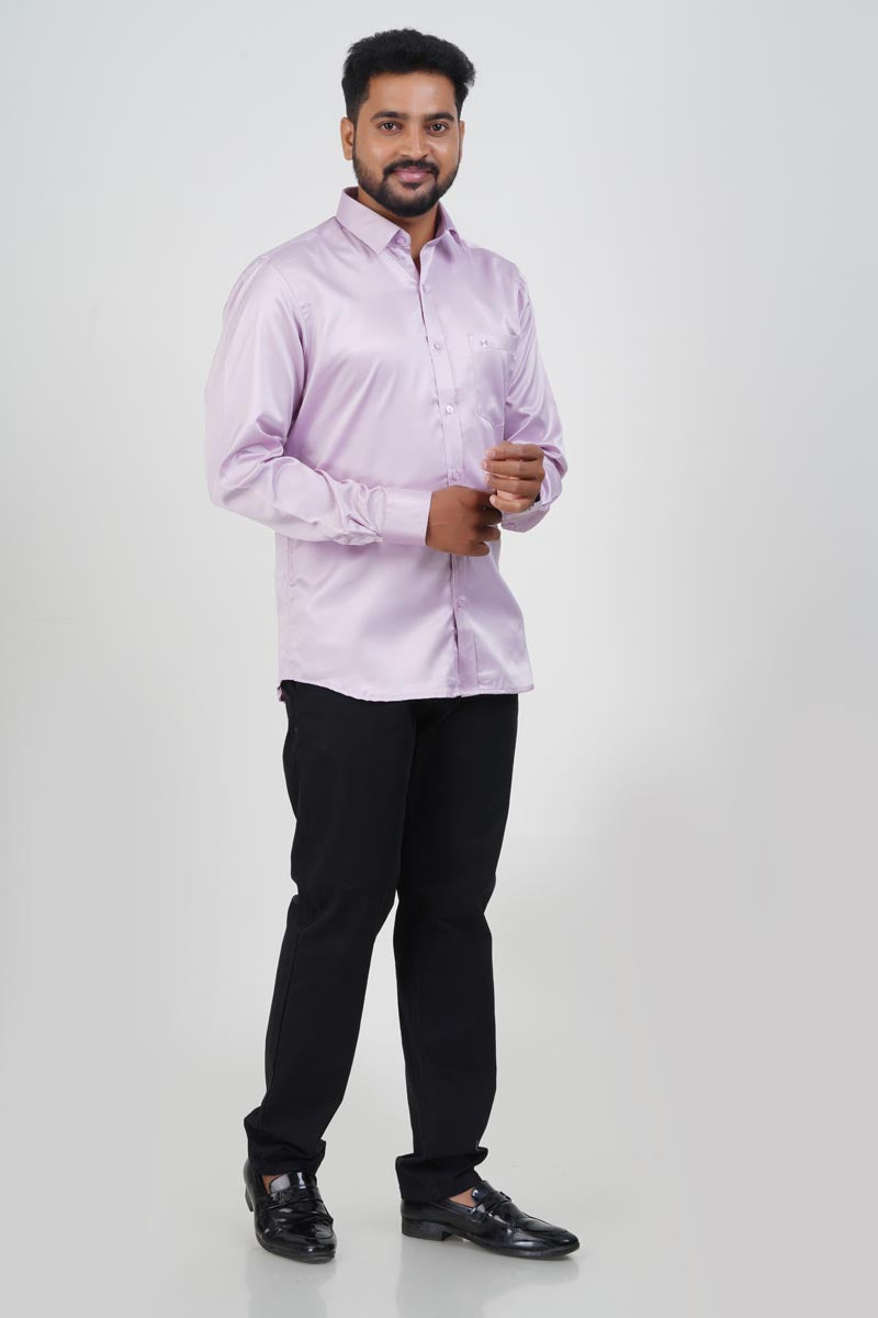 Orgia Men’s Premium Formal Shirt – Light Lavender – Full Sleeve
