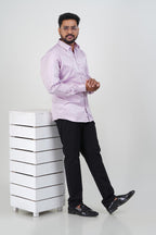 Orgia Men’s Premium Formal Shirt – Light Lavender – Full Sleeve