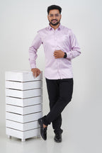 Orgia Men’s Premium Formal Shirt – Light Lavender – Full Sleeve