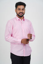 Cool Club Plus Men’s Formal Shirt– Pink- Full Sleeve