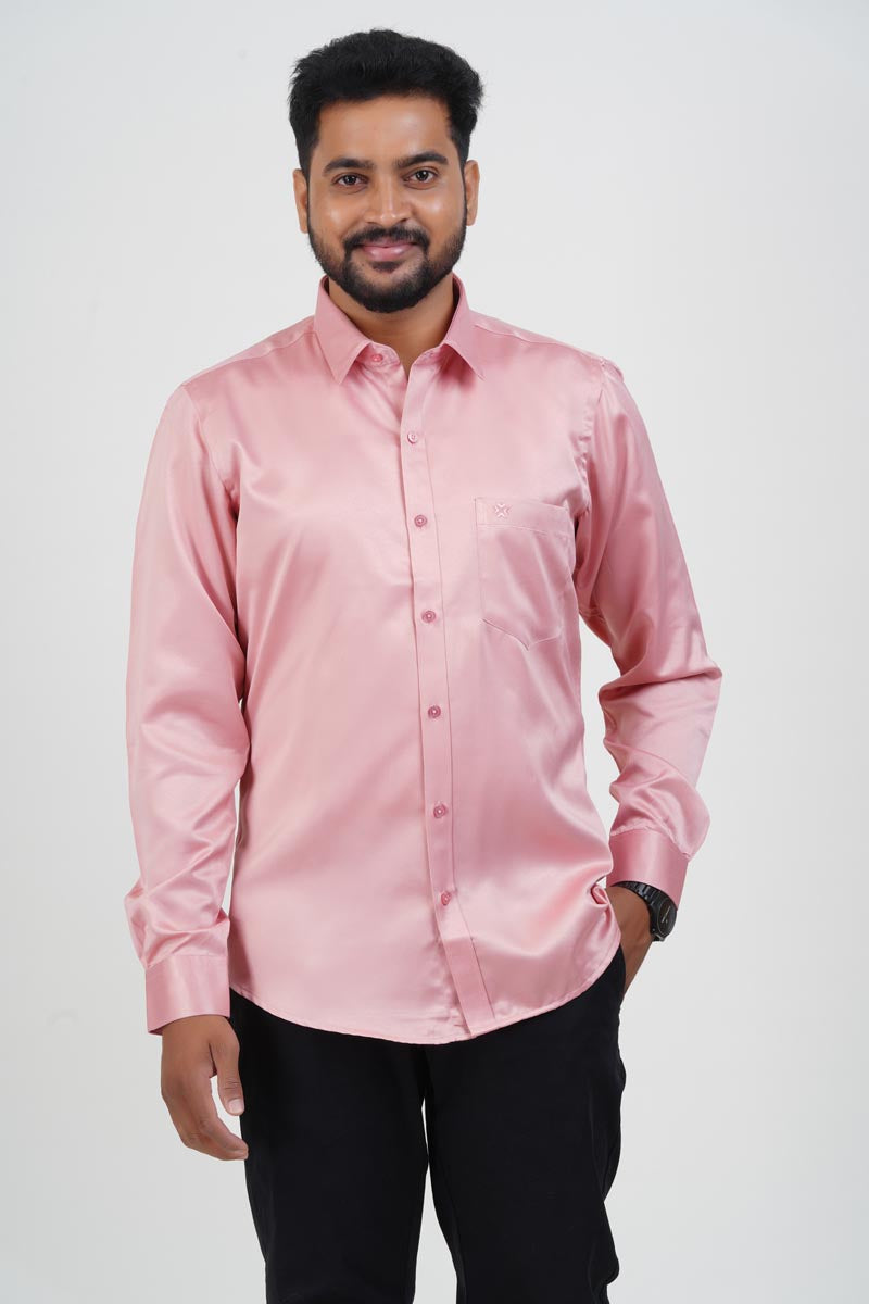 Orgia Men’s Premium Formal Shirt – Rose Pink – Full Sleeve