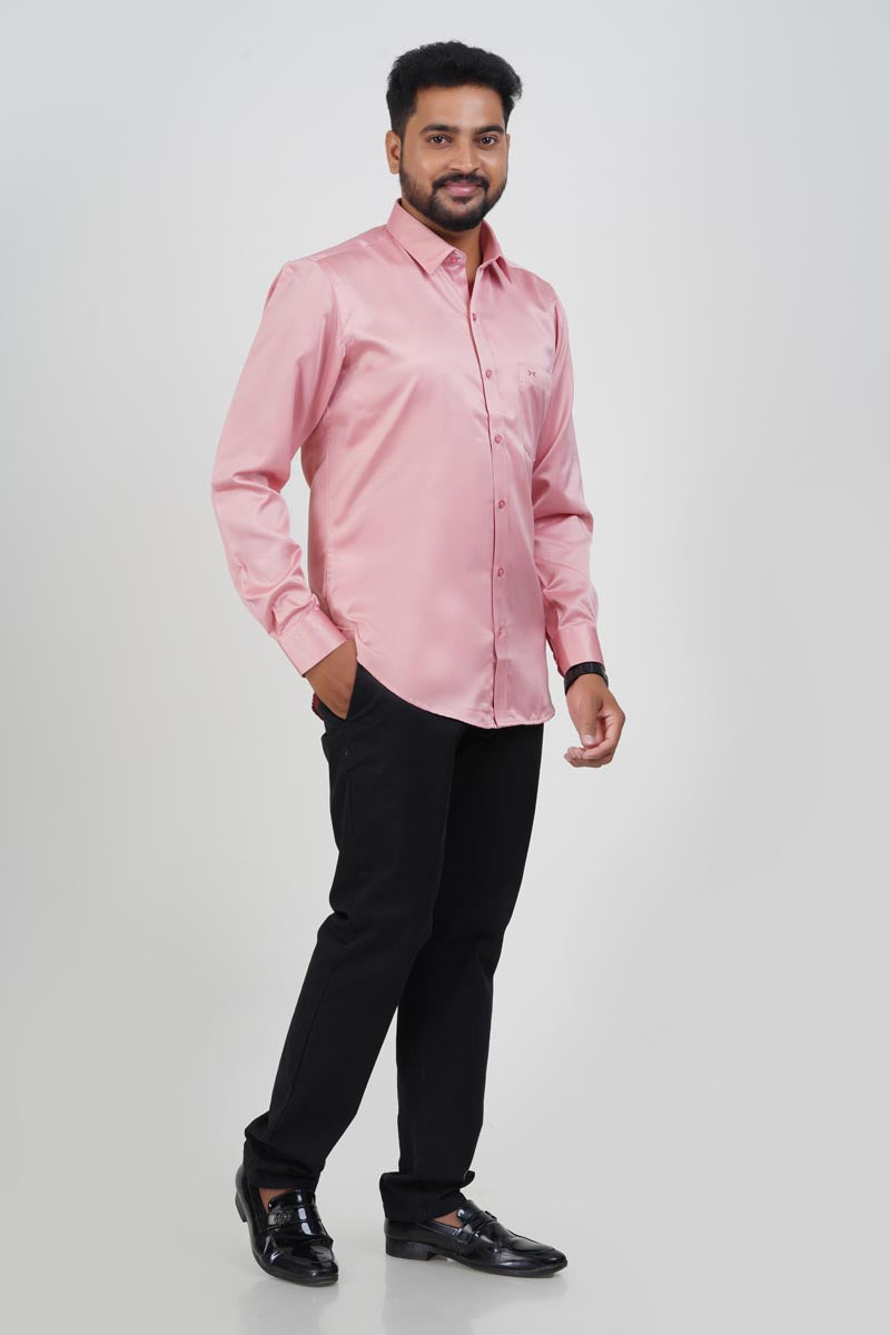 Orgia Men’s Premium Formal Shirt – Rose Pink – Full Sleeve