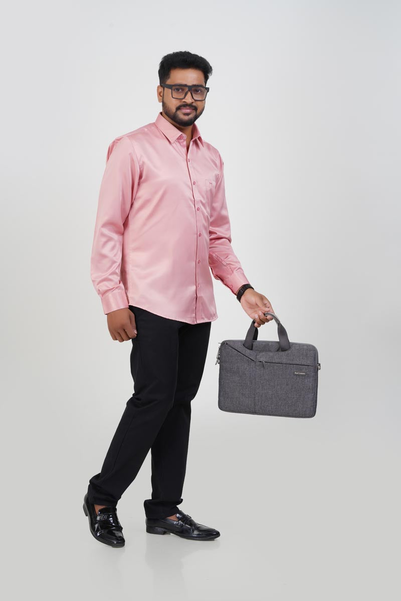 Orgia Men’s Premium Formal Shirt – Rose Pink – Full Sleeve