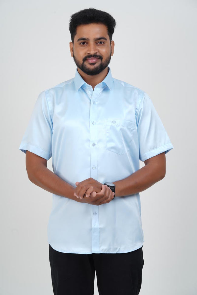 Orgia Men’s Premium Formal Shirt – Ice Blue – 17502 Main Image