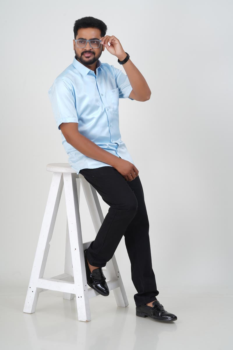 Orgia Men’s Premium Formal Shirt – Ice Blue – 17502