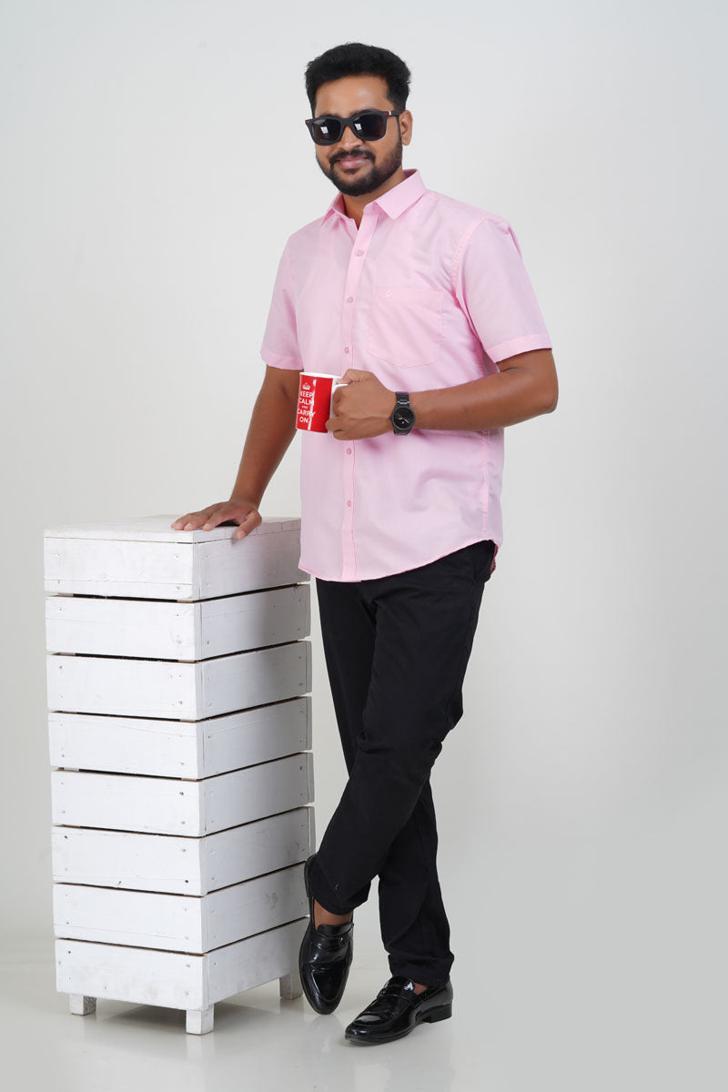 Cool Club Plus Men’s Formal Shirt– Pink- 31001