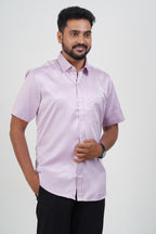Orgia Men’s Premium Formal Shirt – Light Lavender – Half Sleeve
