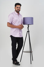 Orgia Men’s Premium Formal Shirt – Light Lavender – Half Sleeve