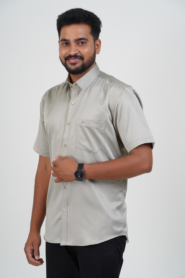 Orgia Men’s Premium Formal Shirt – Silver Grey – 17504 Main Image