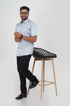 Orgia Men’s Premium Formal Shirt – Powder Blue – 17505
